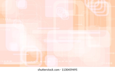 Tech Texture. Light Horizontal Technology Background with Frames, Squares, Dots, Arrows and Lines. Modern Abstract Texture for Web, Applications, Wallpaper. Vintage Digital Texture. Vector.