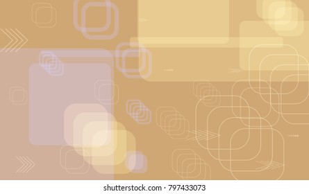 Tech Texture. Light Horizontal Technology Background with Frames, Squares, Dots, Arrows and Lines. Modern Abstract Texture for Wallpaper, Web, Applications. Vintage Digital Texture. Vector.