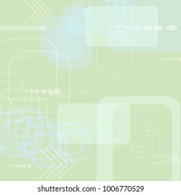 Tech Texture. Light Square Technology Background with Frames, Squares, Dots, Arrows and Lines. Modern Abstract Texture for Web, Wallpaper, Applications. Vintage Digital Texture. Vector.