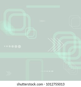 Tech Texture. Light Square Technology Background with Frames, Squares, Dots, Arrows and Lines. Modern Abstract Texture for Wallpaper, Applications, Web. Fantastic Digital Texture. Vector.