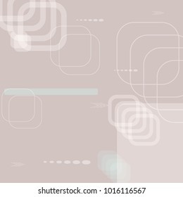Tech Texture. Light Square Technology Background with Frames, Squares, Dots, Arrows and Lines. Modern Abstract Texture for Web, Wallpaper, Applications. Vintage Digital Texture. Vector.