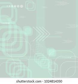 Tech Texture. Light Square Technology Background with Frames, Squares, Dots, Arrows and Lines. Modern Abstract Texture for Web, Applications, Wallpaper. Fantastic Digital Texture. Vector.