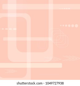 Tech Texture. Light Square Technology Background with Frames, Squares, Dots, Arrows and Lines. Modern Abstract Texture for Web, Wallpaper, Applications. Retro Digital Texture. Vector.