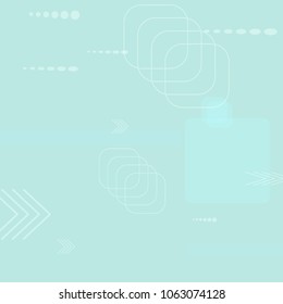 Tech Texture. Light Square Technology Background with Frames, Squares, Dots, Arrows and Lines. Modern Abstract Texture for Wallpaper, Web, Applications. Retro Digital Texture. Vector.