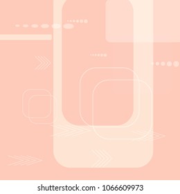 Tech Texture. Light Square Technology Background with Frames, Squares, Dots, Arrows and Lines. Modern Abstract Texture for Wallpaper, Applications, Web. Modern Digital Texture. Vector.