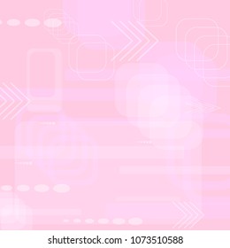 Tech Texture. Light Square Technology Background with Frames, Squares, Dots, Arrows and Lines. Modern Abstract Texture for Web, Applications, Wallpaper. Fantastic Digital Texture. Vector.