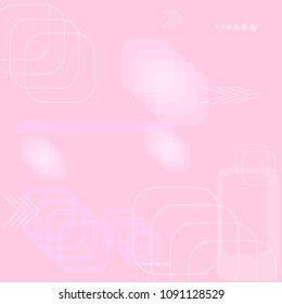 Tech Texture. Light Square Technology Background with Frames, Squares, Dots, Arrows and Lines. Modern Abstract Texture for Wallpaper, Web, Applications. Futuristic Digital Texture. Vector.