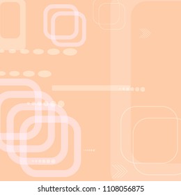 Tech Texture. Light Square Technology Background with Frames, Squares, Dots, Arrows and Lines. Modern Abstract Texture for Wallpaper, Applications, Web. Modern Digital Texture. Vector.