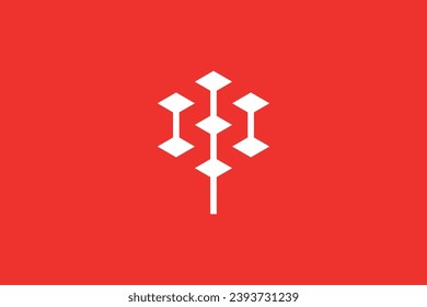 Tech tree digital logo design vector template
