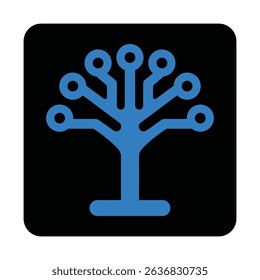 Tech Tree Electrical Circuit Digital Logo Vector Design For Logo and T-Shirt Design