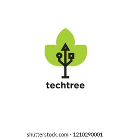 tech tree logo icon designs vector