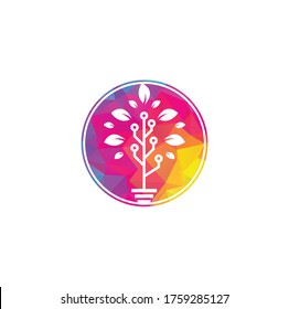 Tech Tree Logo Template Design.