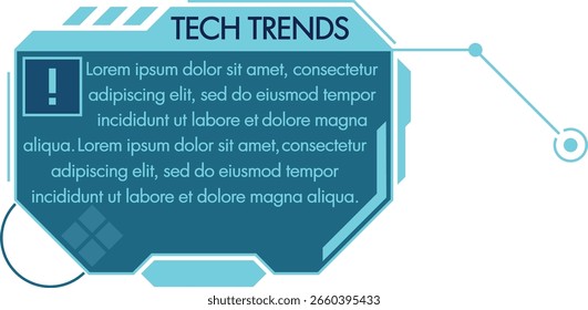 Ilustração vetorial do modelo de banner de tendências tecnológicas
