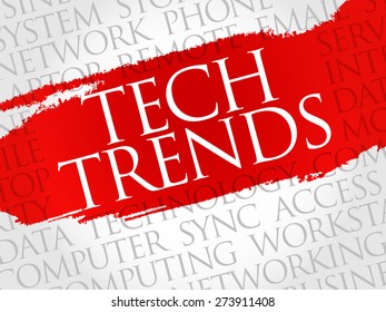 Tech Trends word cloud concept