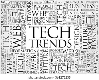 Tech Trends word cloud concept