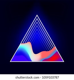 tech triangle sound wave background