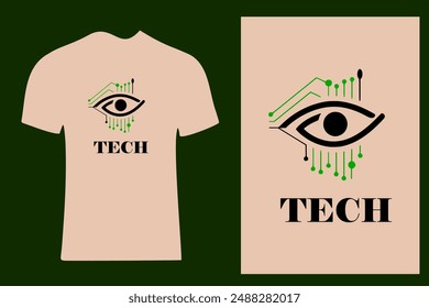 Tech T-Shirt Design Illustration Art