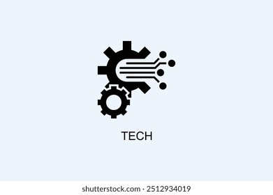 Tech Vector Icon Or Logo Illustration