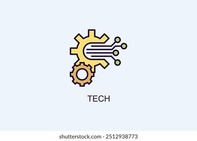 Tech Vector Icon Or Logo Illustration