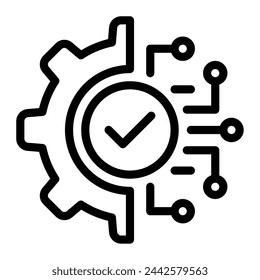 Ilustración del icono de asistencia virtual tecnológica