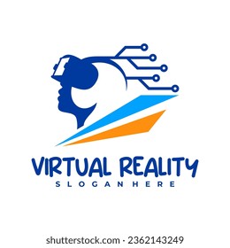 Tech Virtual Reality logo design Template. Creative Virtual Reality logo vector illustration.