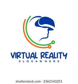 Tech Virtual Reality logo design Template. Creative Virtual Reality logo vector illustration.