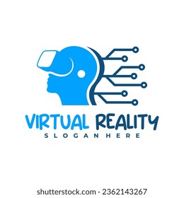 Tech Virtual Reality logo design Template. Creative Virtual Reality logo vector illustration.
