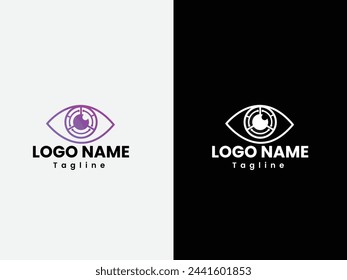 Tech Vision logo. Business. Creative. Doctor. Circle shape eye. Technology. Vision care. Eye technology logo design. Eye vector art.