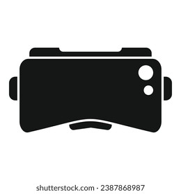 Tech vr headset icon simple vector. Simulation online. Digital game control