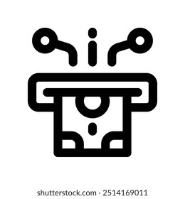 tech withdraw icon. vector line icon for your website, mobile, presentation, and logo design.