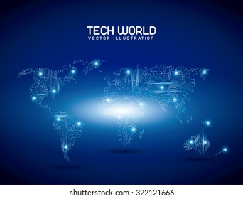tech world design, vector illustration eps10 graphic 