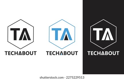 Techabout logo design.Vector techabout lettering typography quotes. Free vector lettering