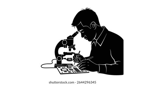 Techie Soldering Motherboard Under Microscope: Precision Electronics Repair