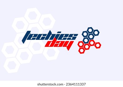 techies day background template Holiday concept