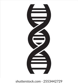 Tech-Inspired DNA silhouette on white background

