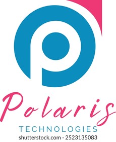 Tech-inspired P logo for innovation 