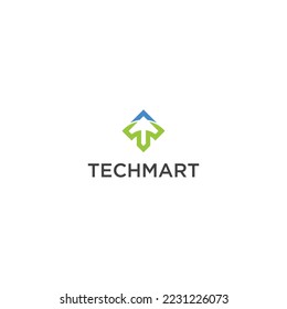techmark logo design with letter T