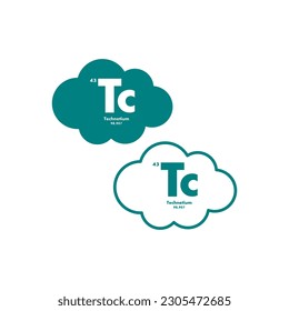 technetium icon set. vector template illustration for web design