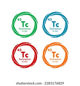 technetium icon. vector template illustration  for web design