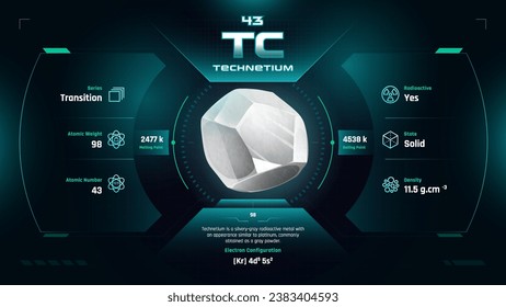 Technetium Parodic Table Element 43-Fascinating Facts and Valuable Insights-Infographic vector illustration design