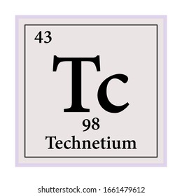 Technetium Periodic Table of the Elements Vector illustration eps 10.