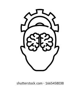 Technic solutions line icon, concept sign, outline vector illustration, linear symbol.