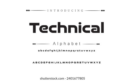 Technical Abstract modern urban alphabet fonts. Typography sport, technology, fashion, digital, future creative logo font. vector illustration