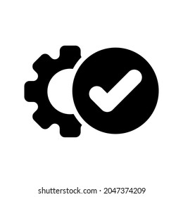 Technical accept icon.check,mechanical (vector illustration)