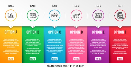 Technical algorithm, Education idea and Diagram graph icons simple set. Customer satisfaction, Facts and Check article signs. Project doc, Quick tips. Education set. Infographic template. Vector