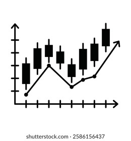 Technical Analysis, Crypto Forex Trading, Financial Market, Investment Trading, Stock Market Candlestick Icons – Trading and Financial Analysis Symbol