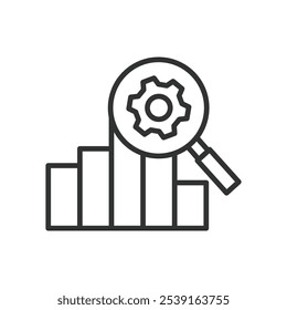 Technical analysis icon in line design. Technical, analysis, charts, indicators, trends, data, signals on white background vector. Technical analysis editable stroke icon