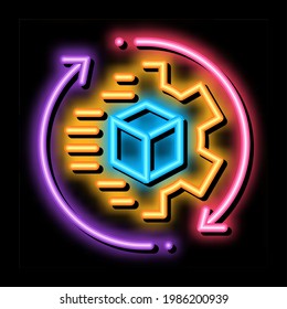 aspecto técnico del envío del vector de señal de luz de neón. Icono brillante aspecto técnico del envío de la señal. ilustración de símbolo transparente