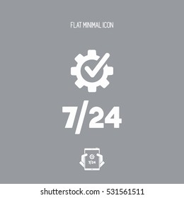 Technical assistance 7/24 - Vector web icon