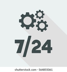 Technical assistance 7/24 - Vector web icon